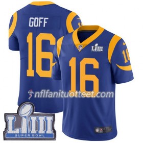 Miesten Los Angeles Rams NFL Pelipaita Jared Goff 16 Nike Royal 2019 Super Bowl LIII